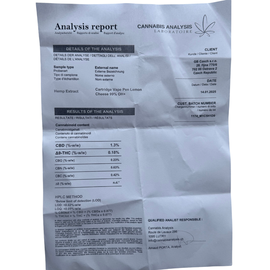 THCA Cartridge – Cherry Sour 1ml - 99%