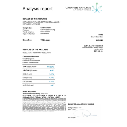 THCA Vape – Blue Dream – 2ML – 90%