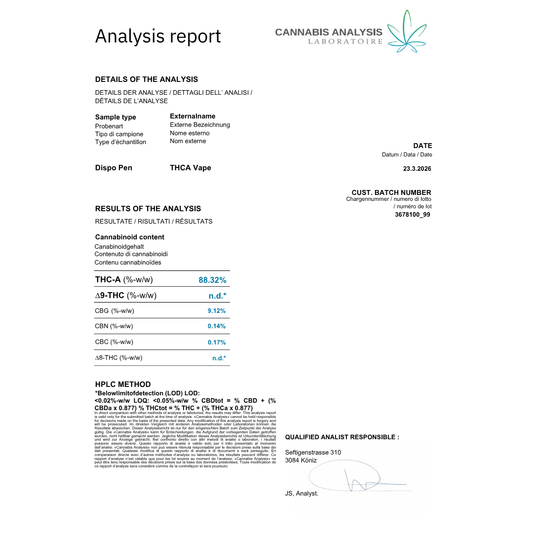 THCA Vape – Apple Fritter – 2ML – 90%